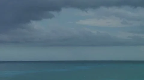 Time-lapse Blue Flat Ocean Blue Sky Blue Clouds Stock Footage 22159776