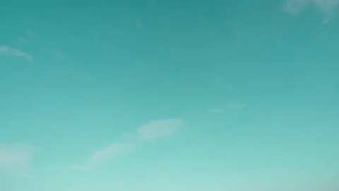 Time lapse blue pastel sky, soft feather clouds Stock Footage 210074437