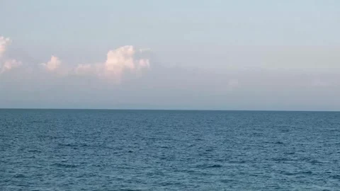 Time-Lapse of a Blue Sea with Clouds on a Beautiful Sunny Day Stock-Footage 292686039