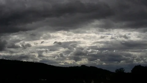 Time lapse with the blue sky and flying clouds Stock-Footage 100433358