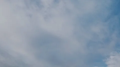 Time lapse of blue sky and white clouds moving around. Stock Footage 106785011