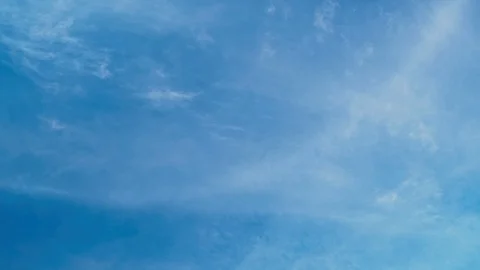 Time lapse of blue sky and white clouds moving around. Stock Footage 107091911
