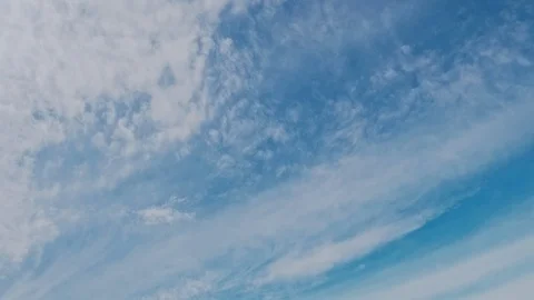 Time lapse of blue sky and white clouds moving around. Stock Footage 107092235