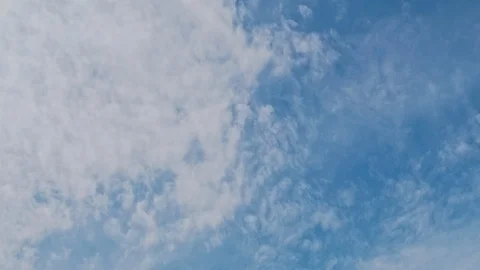 Time lapse of blue sky and white clouds moving around. Stock Footage 107092719
