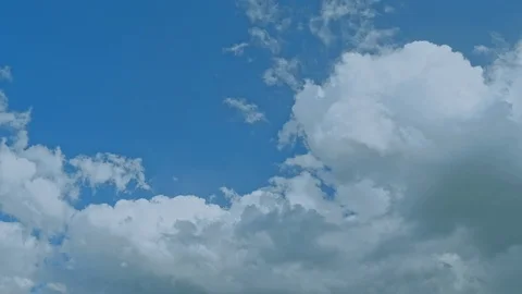 Time lapse of blue sky and white clouds moving around. Stock Footage 108541372