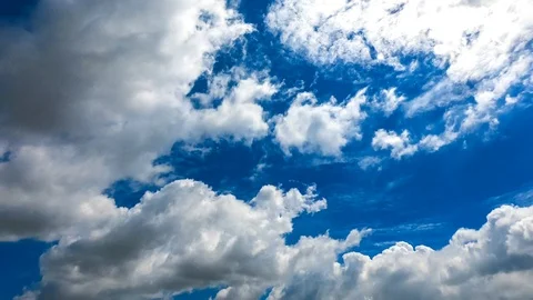 Time lapse of blue sky and white clouds Stock Footage 115227730