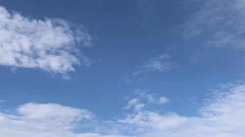 Time lapse, blue sky and white cloud background Stock Footage 139876773