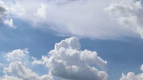 Time lapse, blue sky and white cloud background Stock Footage 139903940