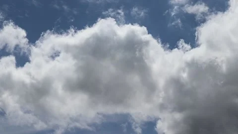 Time lapse, blue sky and white cloud background Stock Footage 140369708