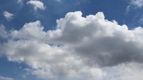 Time lapse, blue sky and white cloud background Stock Footage 140511361