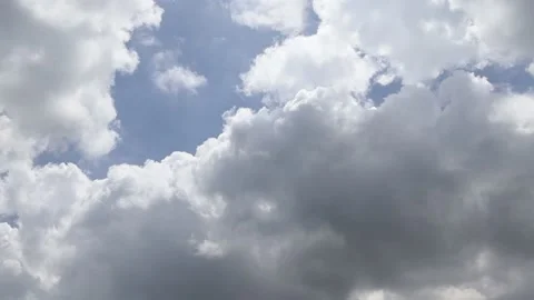 Time lapse, blue sky and white cloud background Stock Footage 142670468