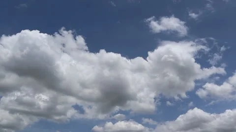 Time lapse, blue sky and white cloud moving create naturally Stock Footage 161073783