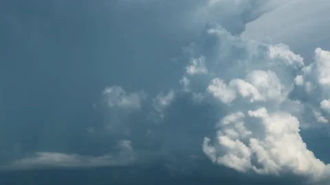 Time lapse of blue sky and white clouds Stock Footage 220187387