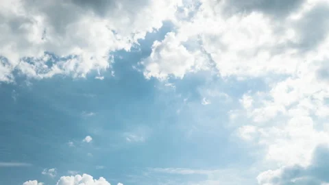 Time lapse of blue sky and white clouds Stock Footage 220189301