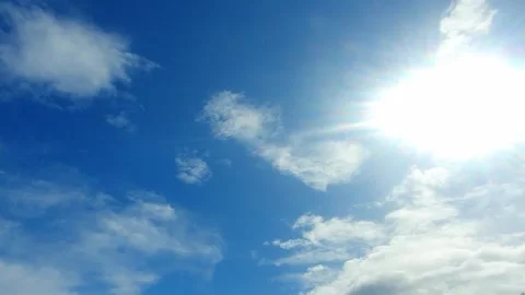 Time Lapse. Blue Sky and Few Clouds over England 動画素材 321254922