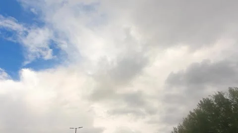 Time Lapse. Blue Sky and Few Clouds over England 動画素材 321261413