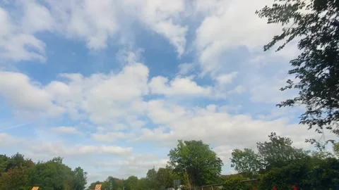 Time Lapse. Blue Sky and Few Clouds over England 動画素材 321271004