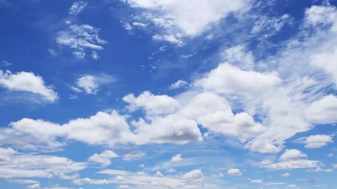 Time-lapse of the Blue Sky and White Clouds Video stock 327605214