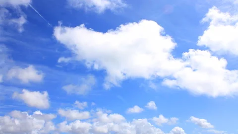 Time-lapse of the Blue Sky and White Clouds Video stock 327611349