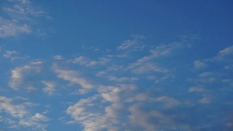 Time lapse blue sky background with white clouds Stock Footage 111632232