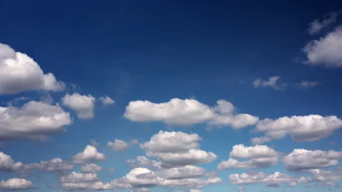 Time lapse blue sky with beautiful clouds Stock Footage 154896633