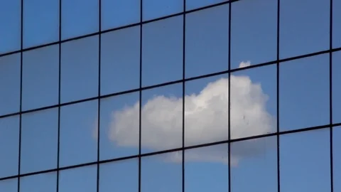 Time-lapse Of Blue Sky Cloud Behind Fence Stock Footage 126532819
