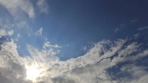 Time lapse blue sky with clouds . Timelapse of white clouds with blue sky Stock Footage 134839347