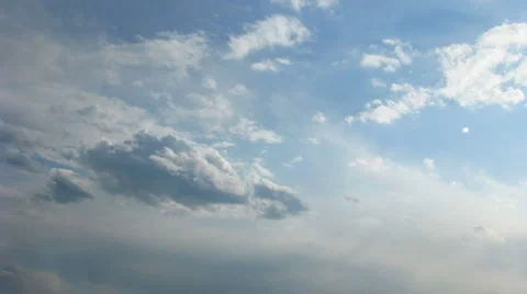 Time lapse of blue sky with fast moving clouds 库存影片 917741