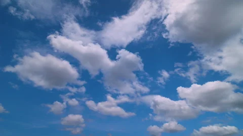 Time lapse of a blue sky with moving clouds Stock Footage 276961238