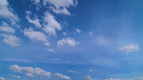 Time lapse of a blue sky with moving clouds Stock Footage 277475933