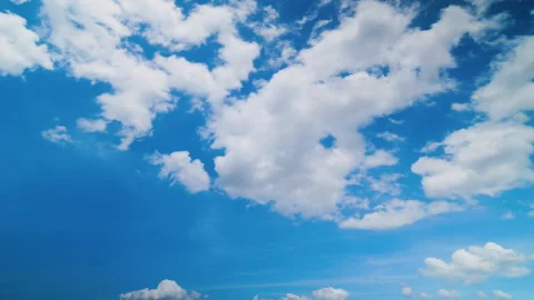 Time lapse of a blue sky with moving clouds Stock Footage 277859564