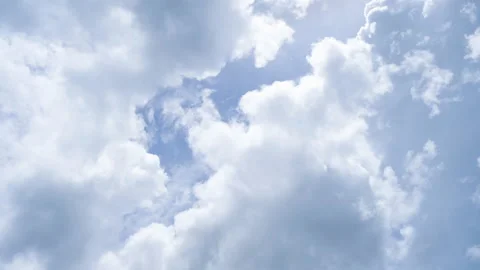 Time lapse of the blue sky in summer day. Blue sky white clouds. sky background Stock Footage 200984001