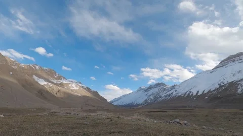 Time Lapse Blue Sky Valley Moving Clouds Stock Footage 288497000