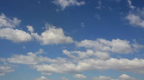 Time lapse blue sky with white clouds 2 HD 1080p Video stock 8766349