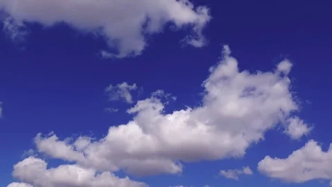 Time Lapse blue sky with white clouds Video stock 78117052