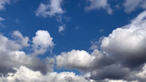 Time Lapse Blue Sky White Clouds Stock Footage 105155470