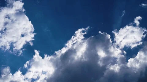 Time lapse blue sky of white clouds nature Stock Footage 108501743