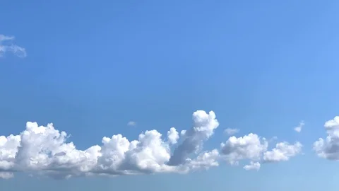 Time Lapse Blue Sky White Clouds Stock Footage 113799678