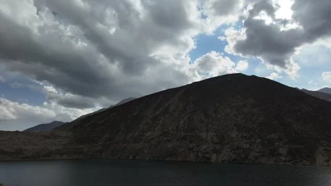 Time-Lapse of Blue Sky with White Fluffy Clouds, Moving Clouds,Dark Clouds O Stock Footage 289193799