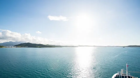Time lapse of Boat Arrival to Tropical Noumea 263GYCR PAL Video stock 33535481