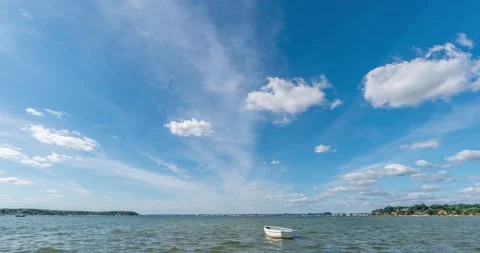 Time lapse boat on the waves Stock Footage 211879159