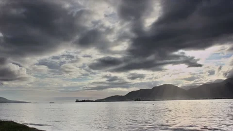 A time lapse from  boating crossing the channel between Ilhabela and São Sebasti Stock Footage 165126286
