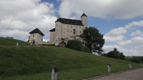 Time-lapse of Bobolice castle Video stock 119794524