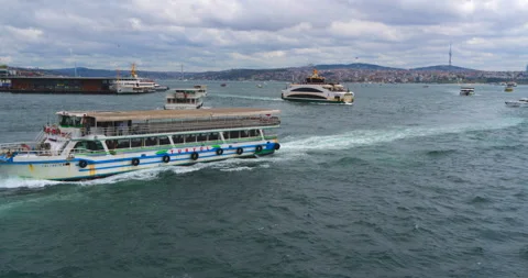Time lapse of the Bosphorus Bay Vidéo 241258560