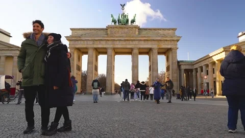 Time lapse of the Brandenburg Gate in Berlin Stock Footage 231368255
