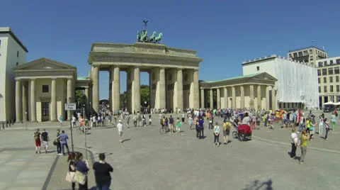Time lapse Brandenburg Gate Stock Footage 25815447