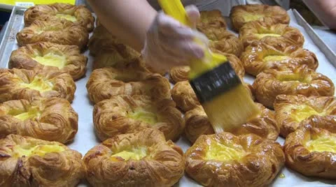 Time-lapse Bread pastry making baking 스톡 동영상 15765242