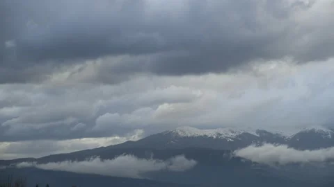 Time lapse of breathtaking mountain landscape in winter. Stock Footage 188117933