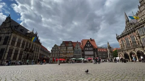 Time Lapse Bremen Central Square Stock Footage 204822045
