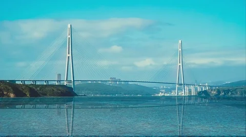 Time lapse Bridge and clouds 库存影片 77577824